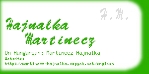 hajnalka martinecz business card